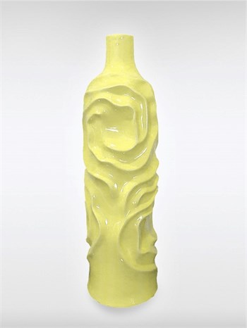 Sarı Seramik Vazo-51 cm