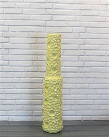 Petek Sarı Seramik Vazo-41 cm
